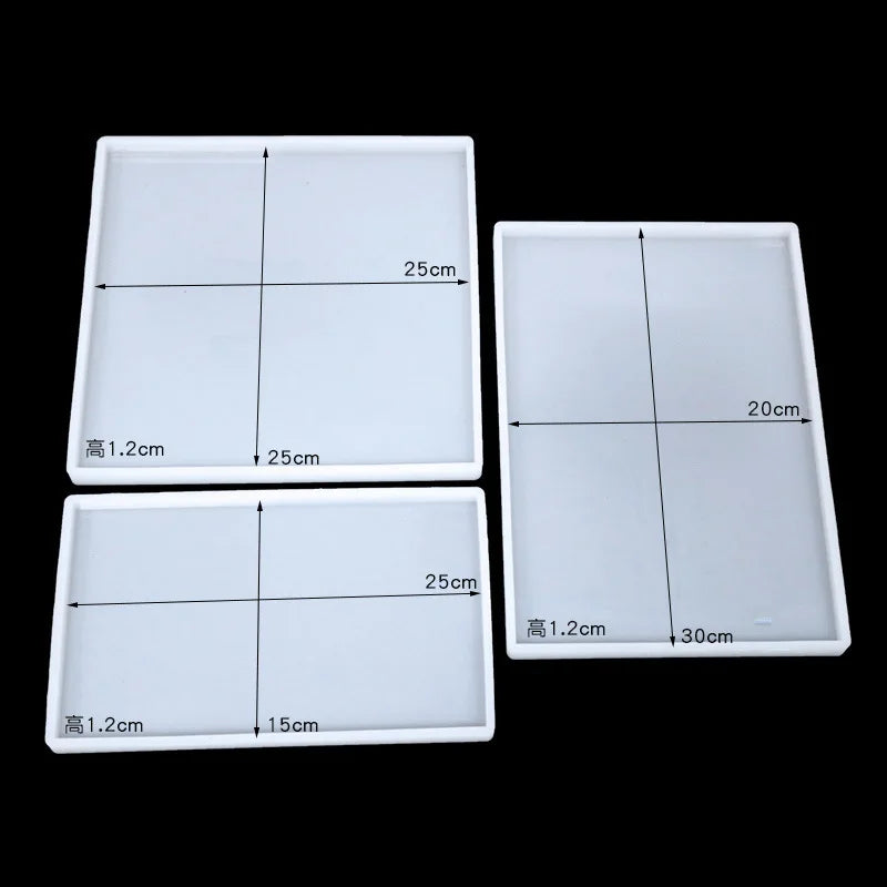 Super Big Square Coaster Silicone Resin Mold Large Fluid Mold...