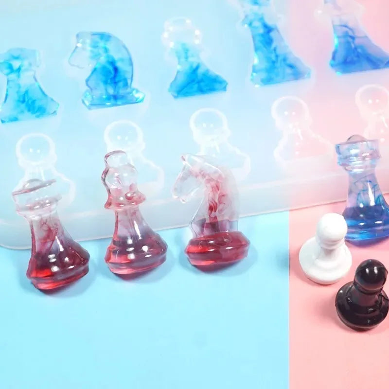 New International Chess Shape Silicone Mold