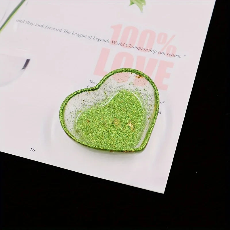 3pcs Oval Heart-Shaped Tray & Cylindrical Storage Jar Silicone Mold