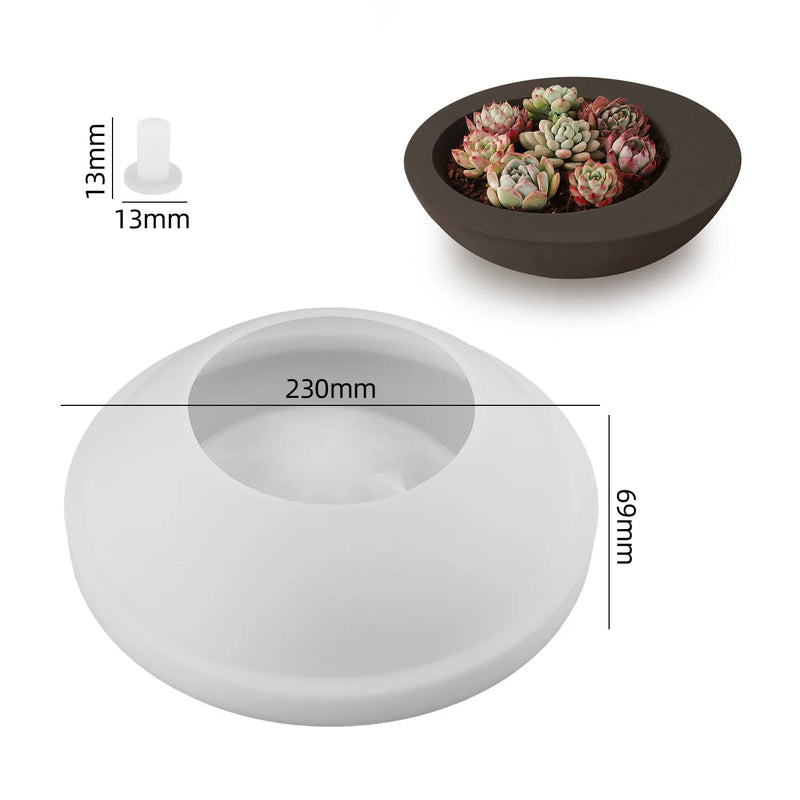 1pc Irregular Round Bowl-Shaped Silicone Mold for