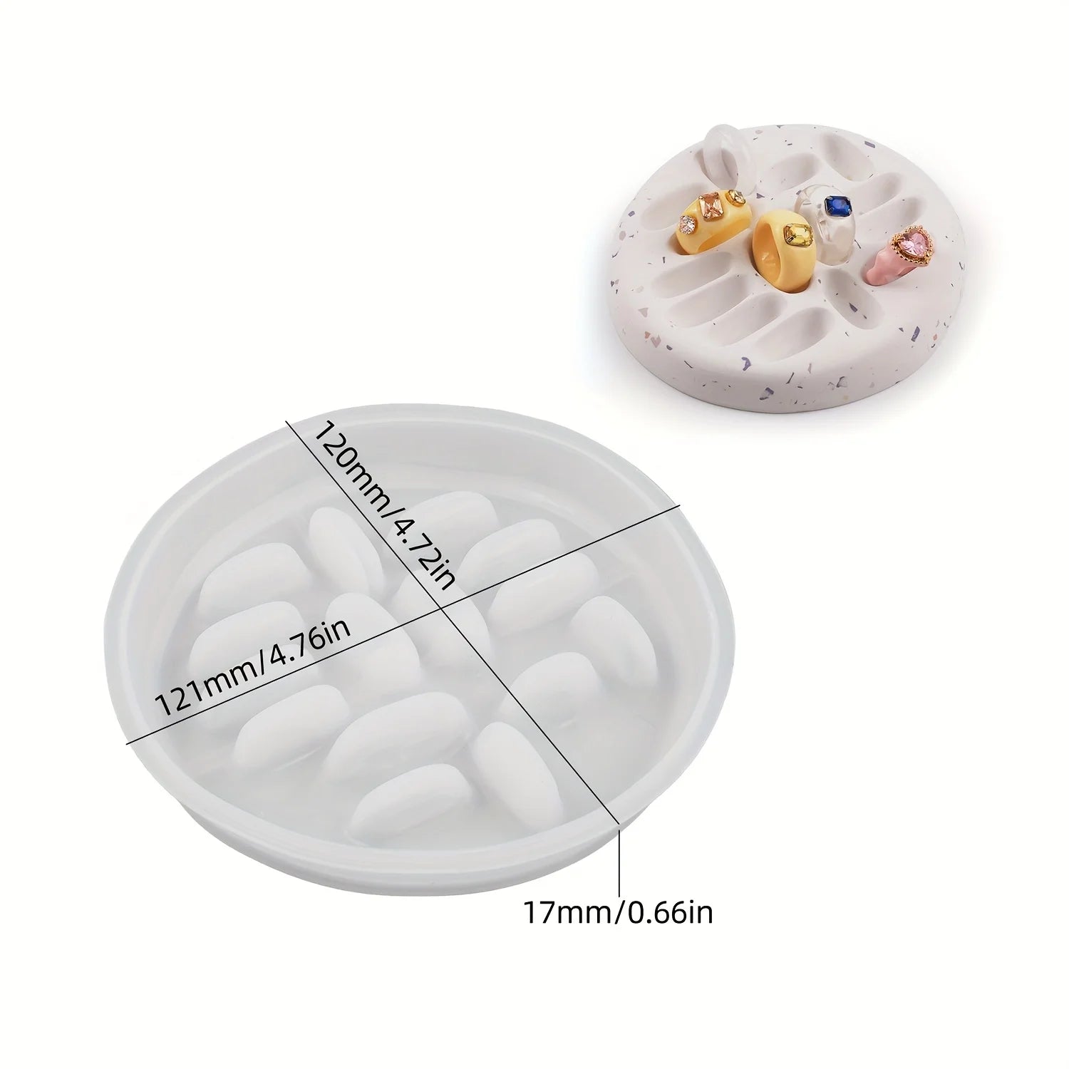 Resin Casting Molds: 1-piece round, irregular-shaped