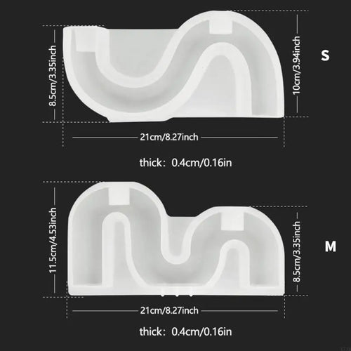 Arched Ornament Silicone Mold — M & S Shape