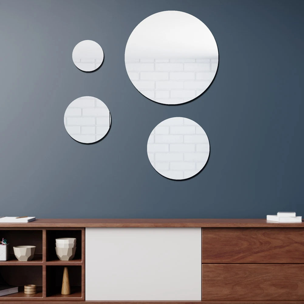 Round Acrylic Mirror Insert — Gold & Silver