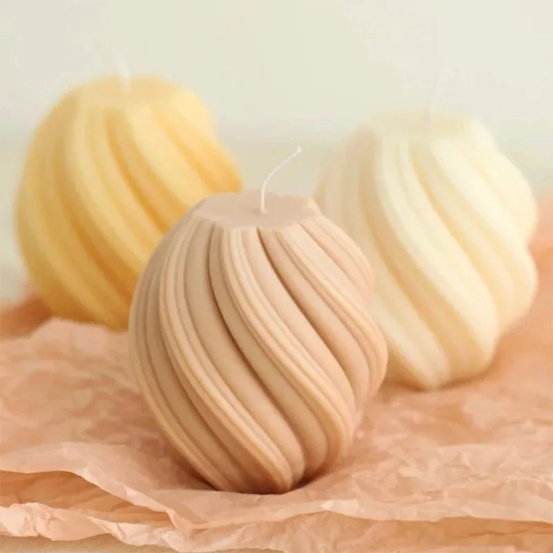 3D Rotating Pillar Candle Silicone Mold