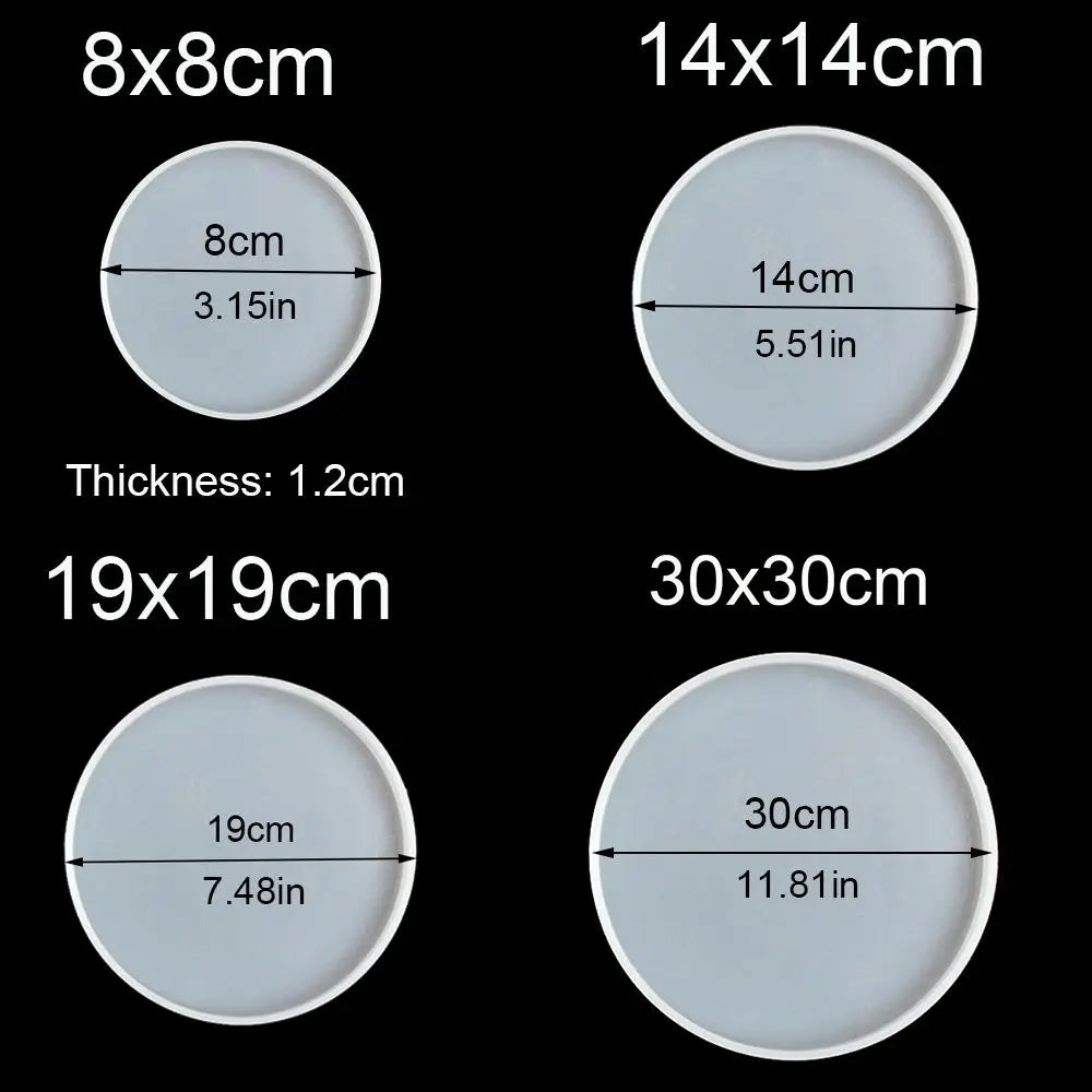 Transparent Fluid Arts Round Coaster Resin Casting Molds