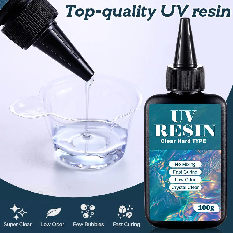 UV Resin Kit with Light Upgraded Hard Type Crystal Clear