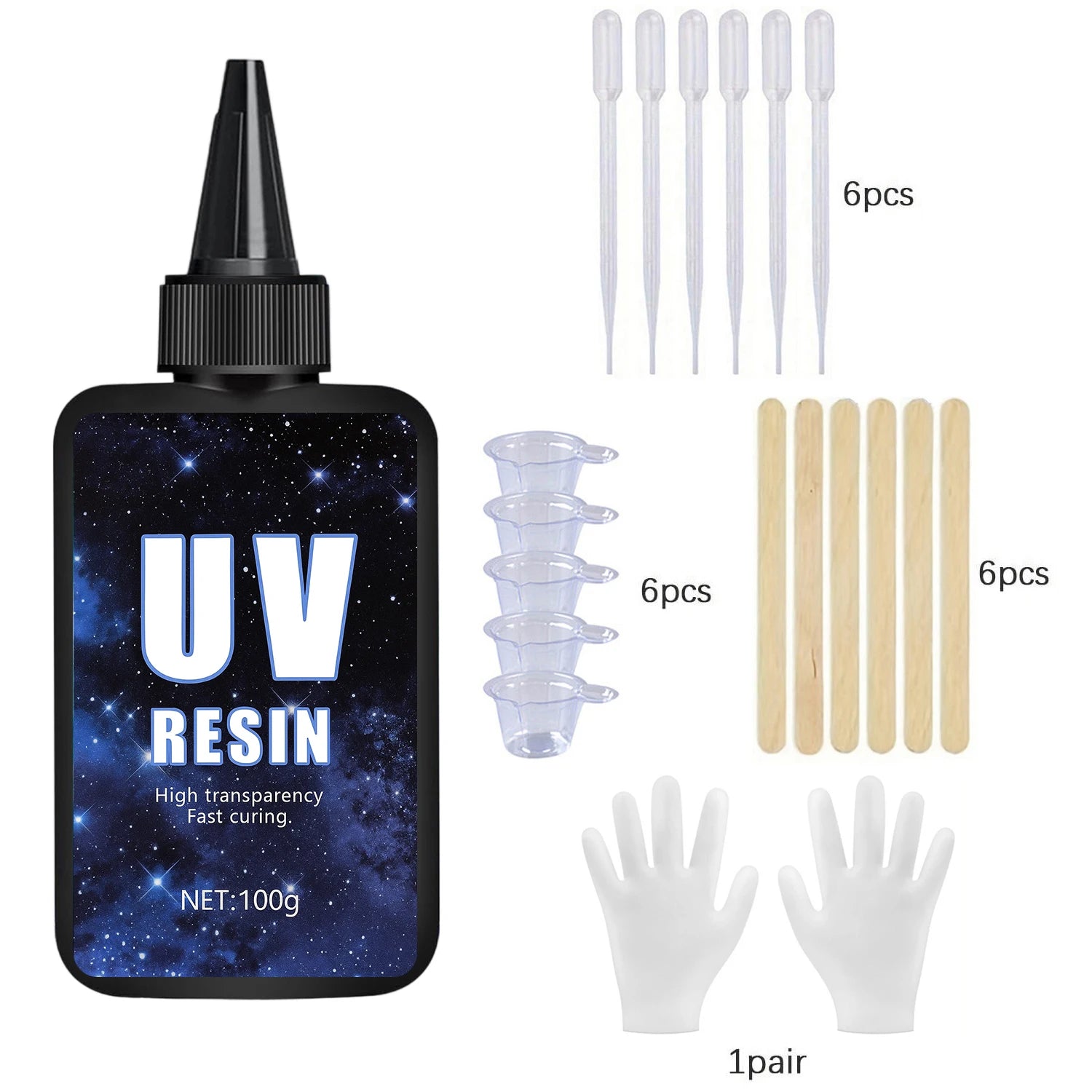 UV resin kit - larger size and 200g upgraded hard crystal