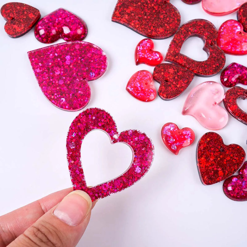 Heart Shape Earring Pendant Silicone Mold Love Series