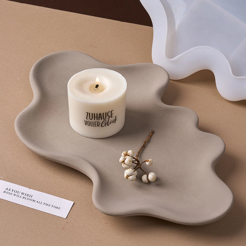 Large Irregular Tray Silicone Mold Creative Wavy Line