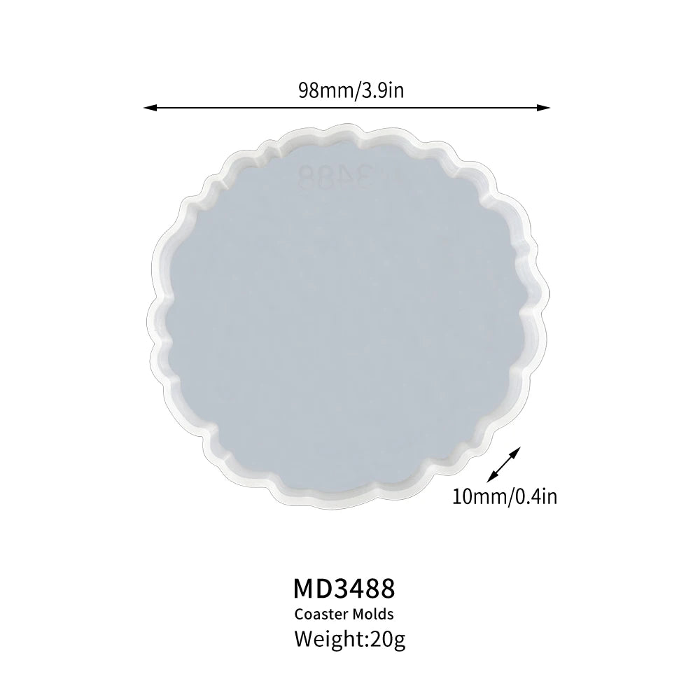 S0100 Large Round Irregular Fruit Tray Silicone Mold Dish