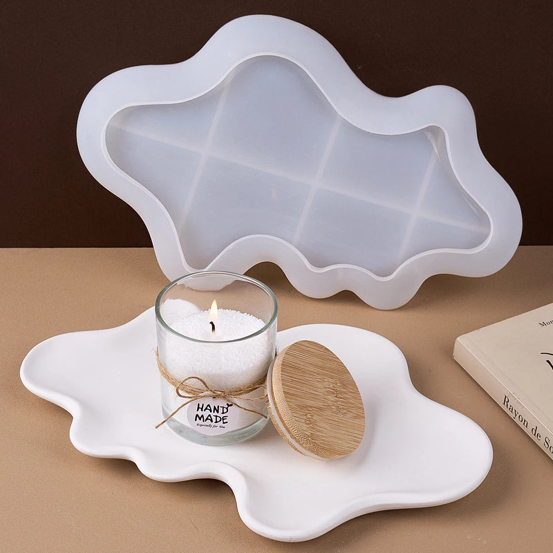 Large Irregular Tray Silicone Mold Creative Wavy Line