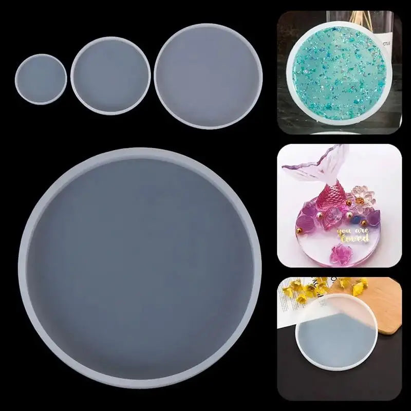 Round Square Rectangle Shape Coaster Base Silicone Mold