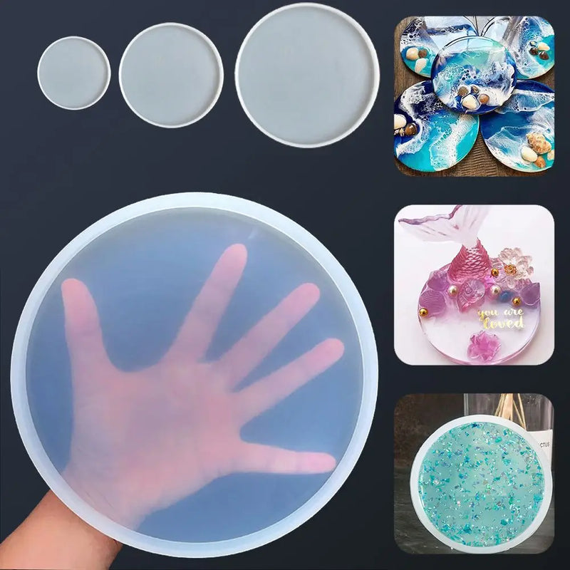 Round Coaster Resin Mold — Fluid Art