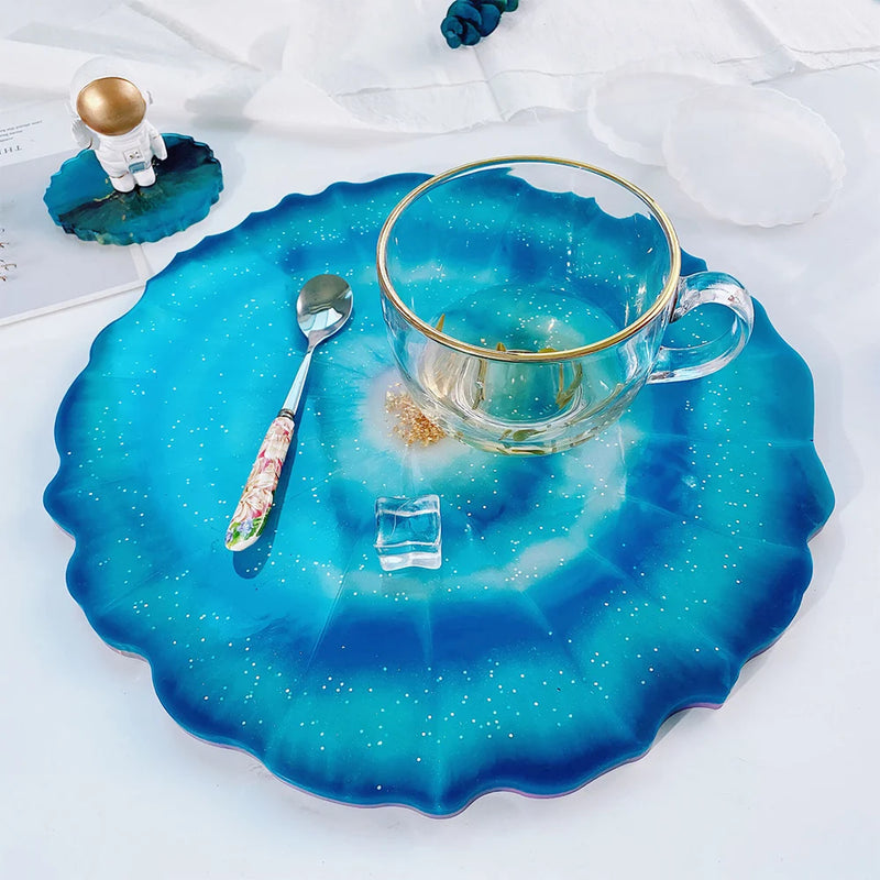 S0100 Large Round Irregular Fruit Tray Silicone Mold Dish