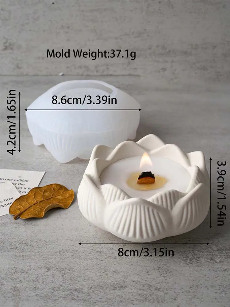 Lotus Candlestick Silicone Mold
