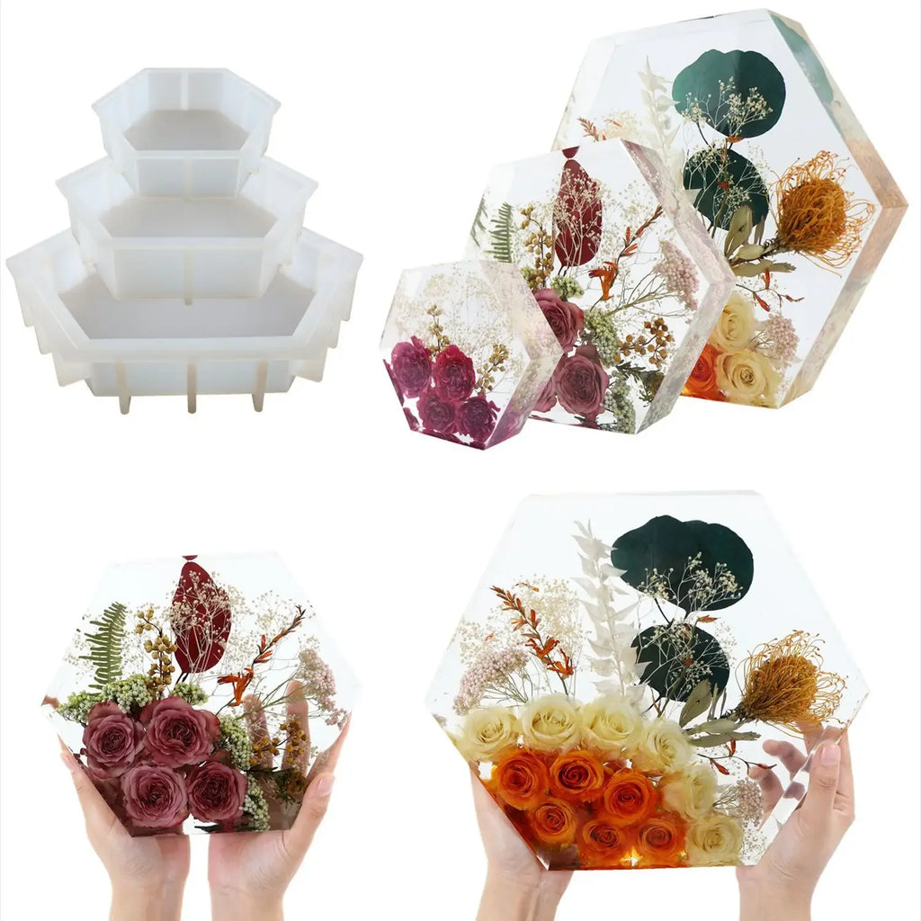 Hexagon Coaster Mold Set (4pc)