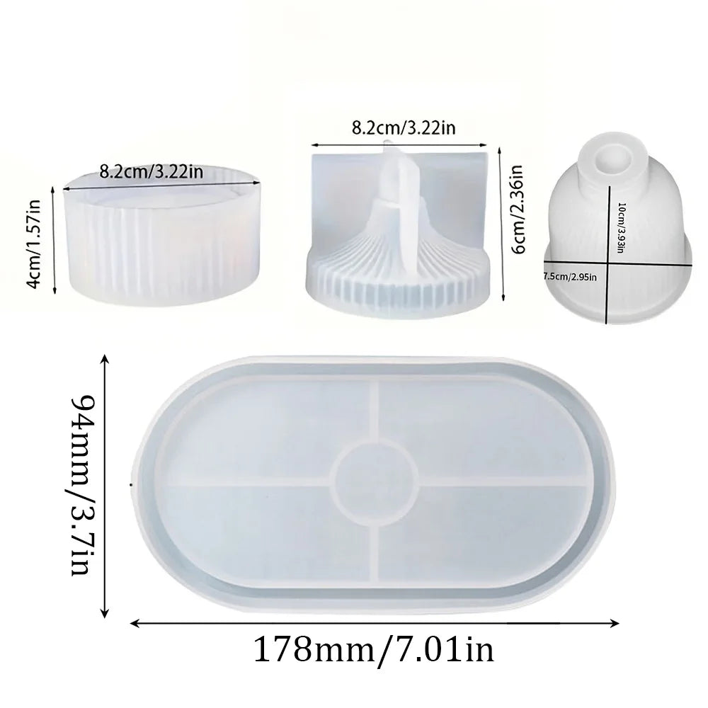 4pcs Silicone Mold