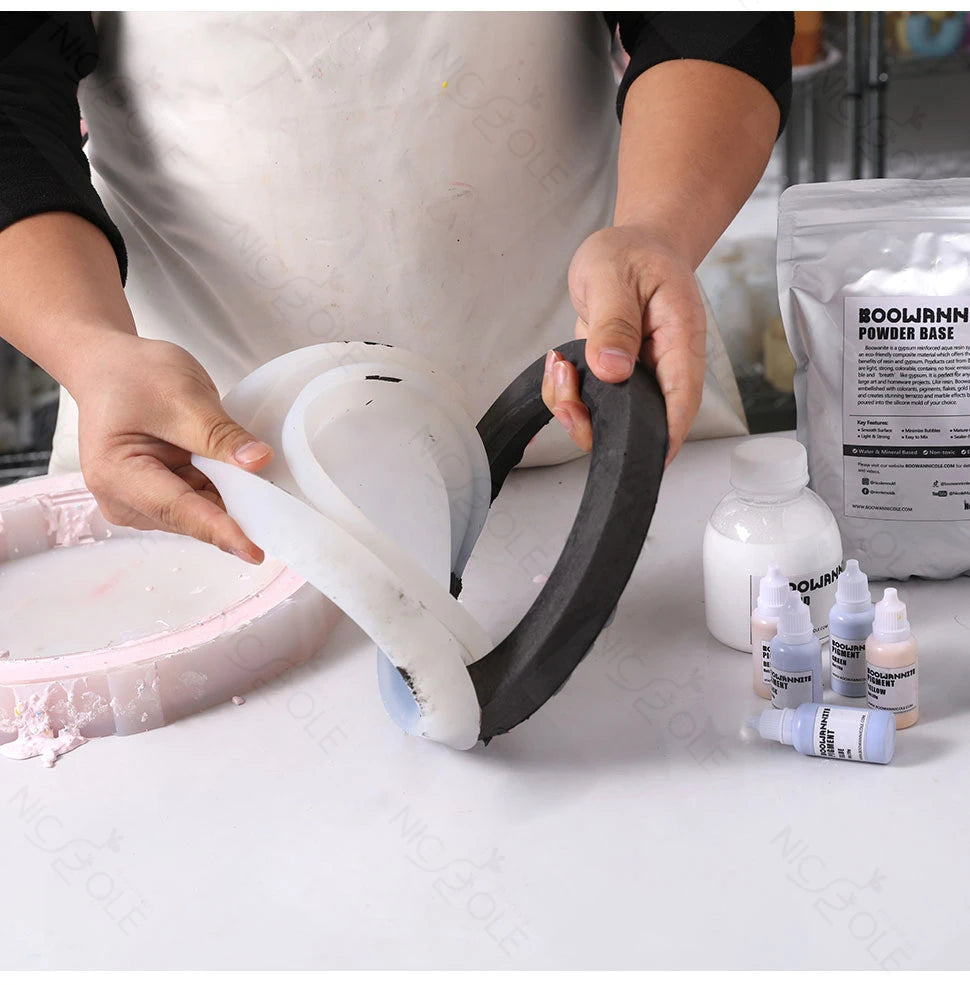 Nicole Circle Mirror Silicone Mold Concrete Casting