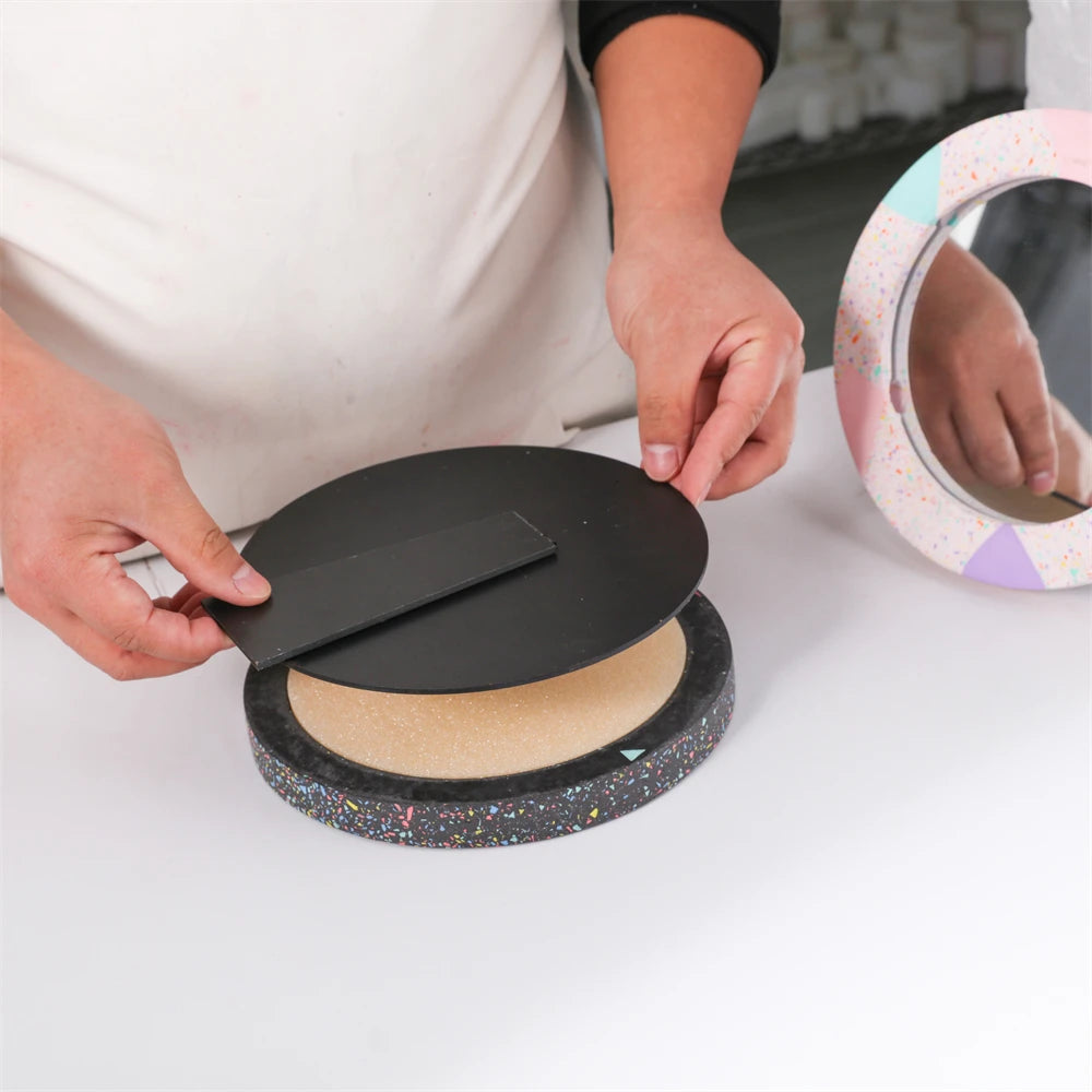 Nicole Circle Mirror Silicone Mold Concrete Casting