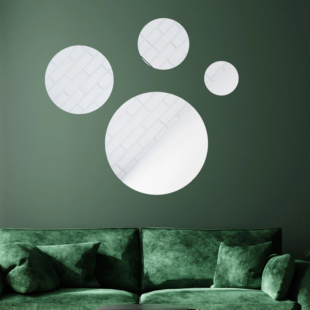 Round Acrylic Mirror Insert — Gold & Silver