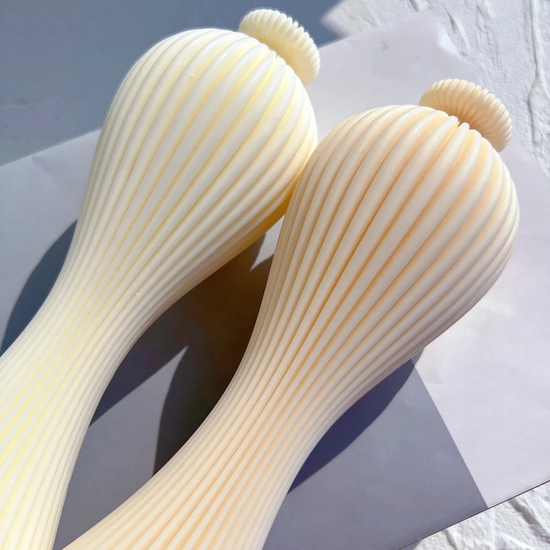 Ribbed Vase Candle Mold Aesthetic Silicone Mould Geometric