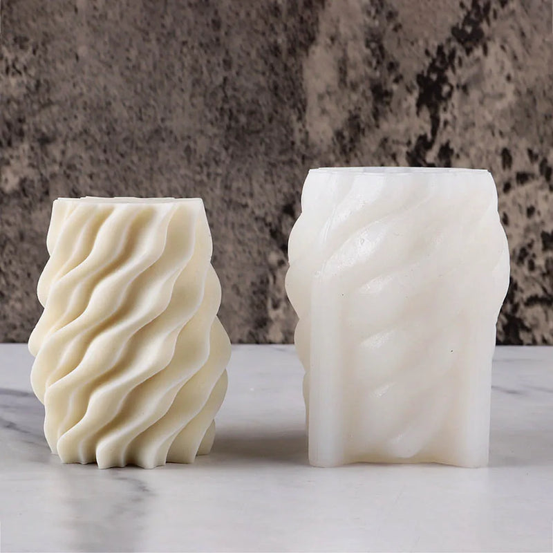 Spiral Geometric Candle Mold