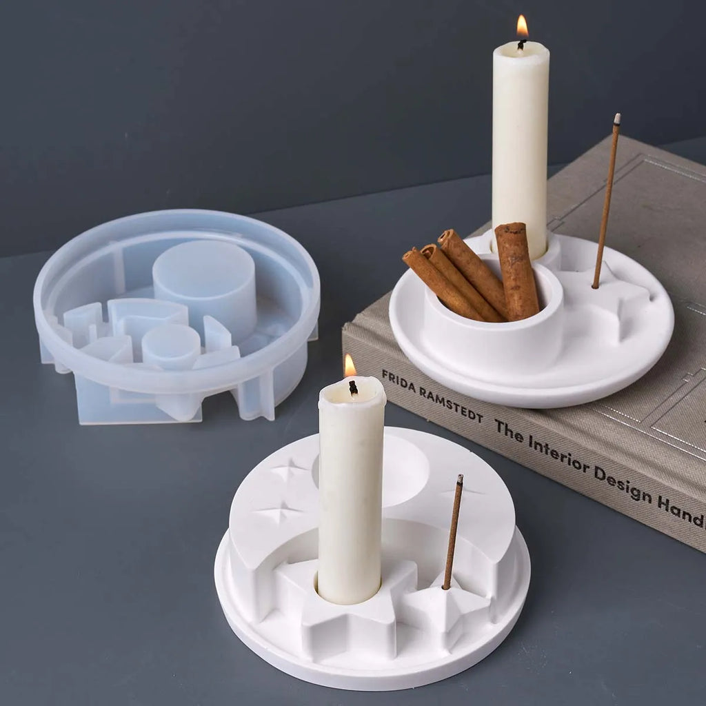 Incense Burner Candle Holder Silicone Mold