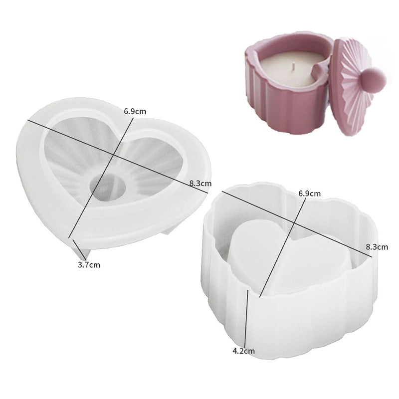 Relief Rose Flower Storage Box Silicone Mold