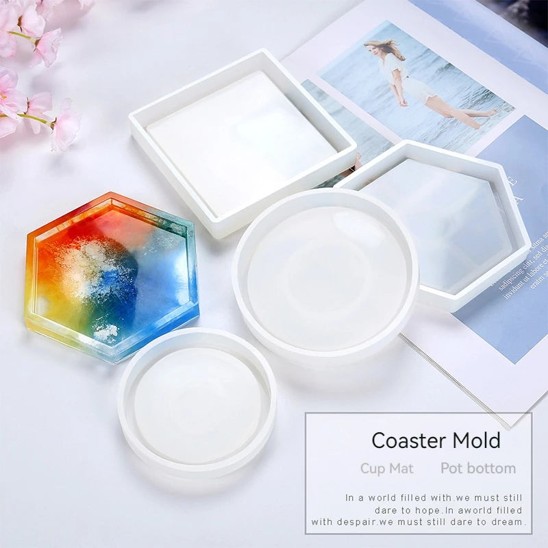 Crystal Resin Coaster Molds