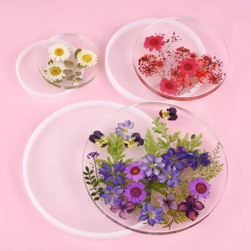 Round Square Rectangle Shape Coaster Base Silicone Mold