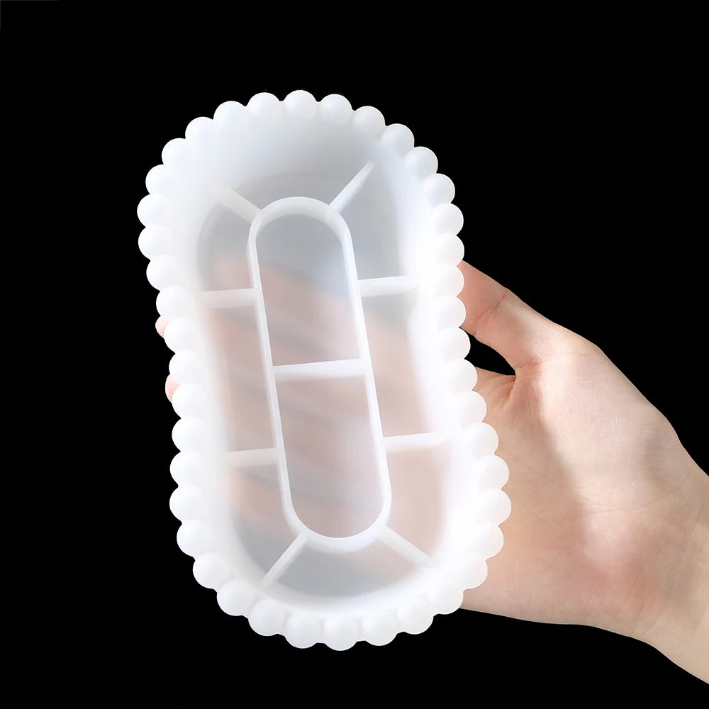 Oval Tray Silicone Mold Hexagon Coaster Epoxy Resin Mould