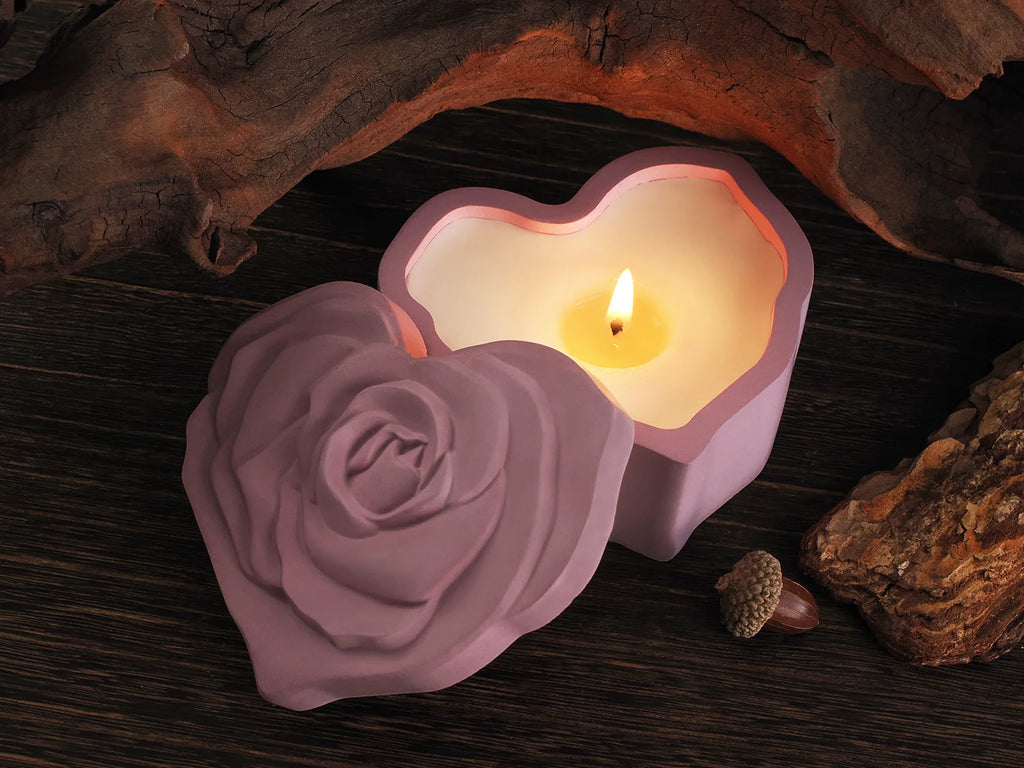 Relief Rose Flower Storage Box Silicone Molds Resin Candle