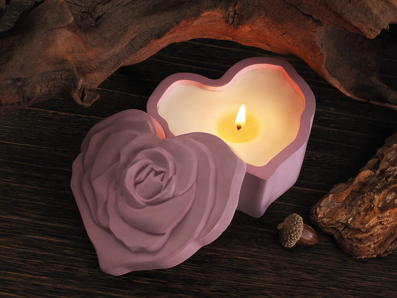 Relief Rose Flower Storage Box Silicone Mold