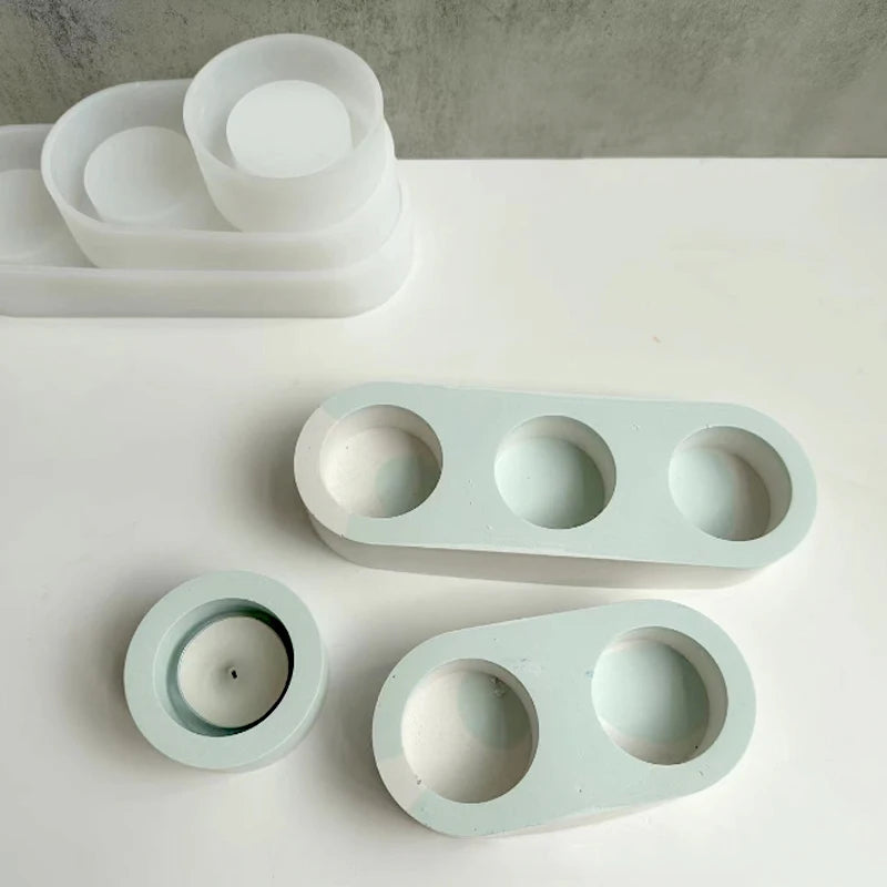 Concrete Candlestick Silicone Mold