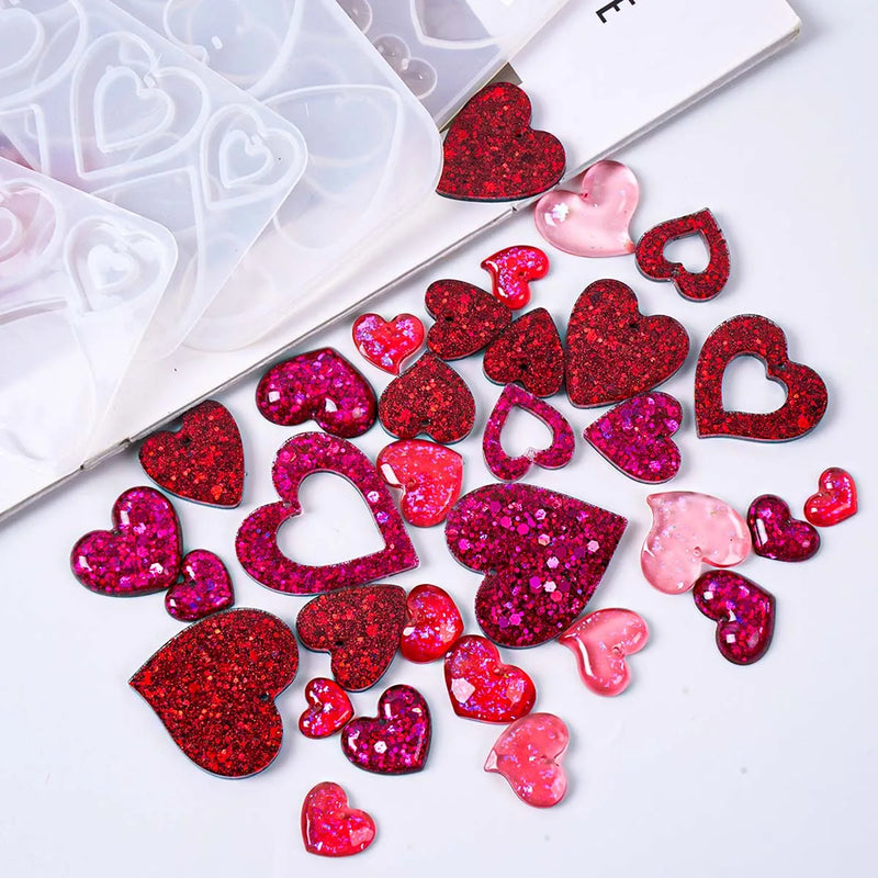 Heart Shape Earring Pendant Silicone Mold Love Series