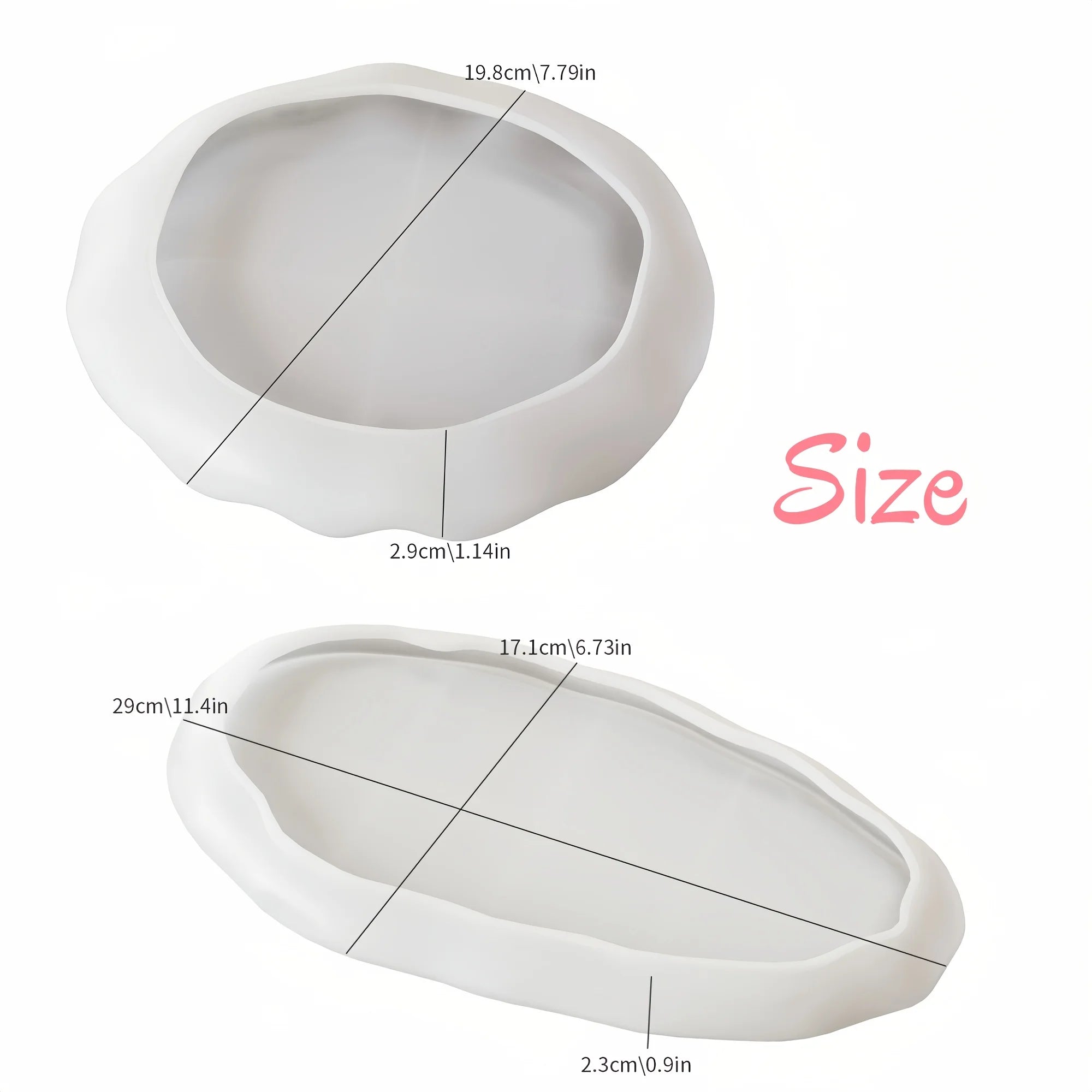 [2pcs Silicone Mold