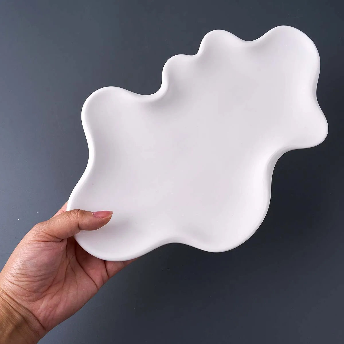 Concrete Irregular Wave Tray Silicone Mold