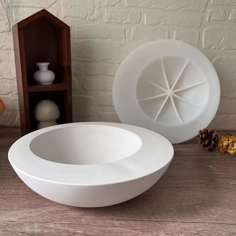 1pc Irregular Round Bowl-Shaped Silicone Mold for