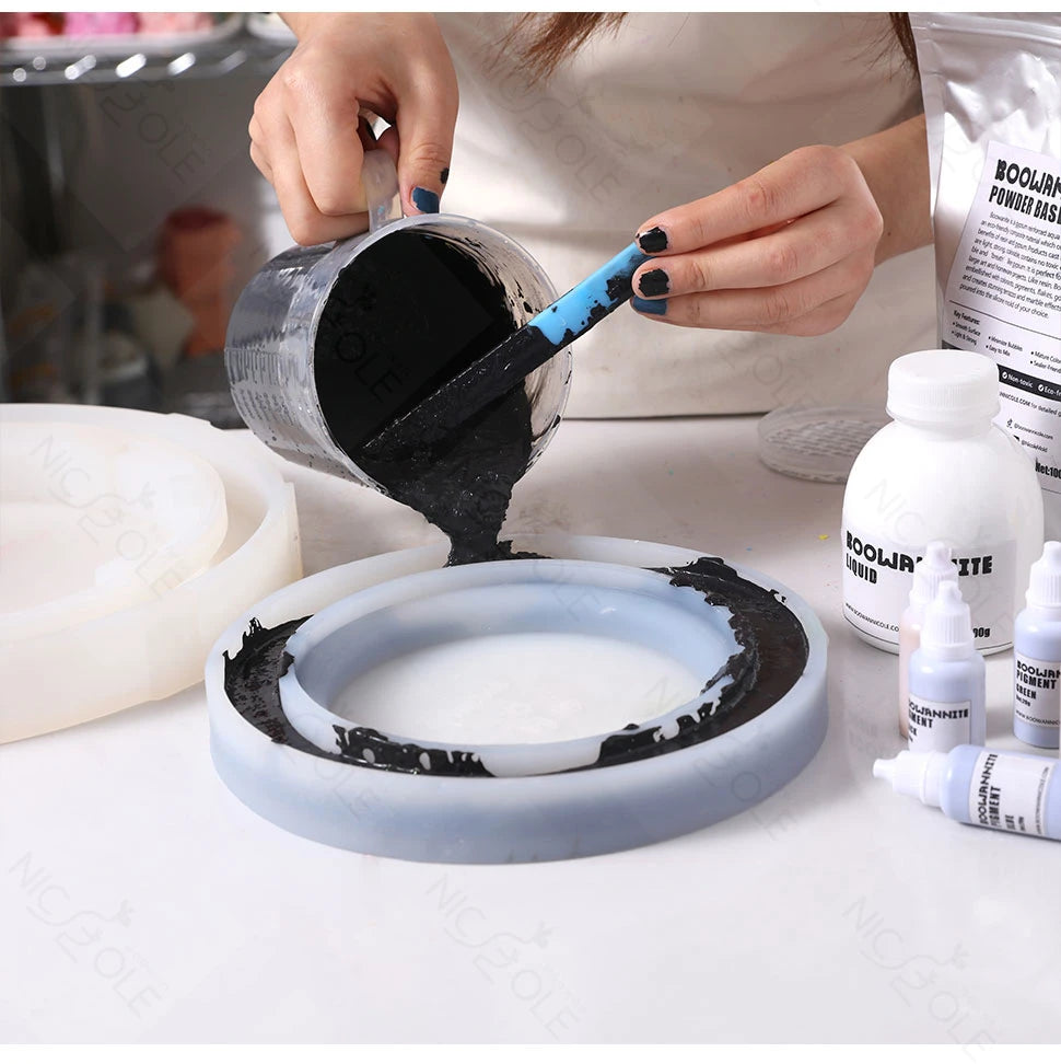 Nicole Circle Mirror Silicone Mold Concrete Casting
