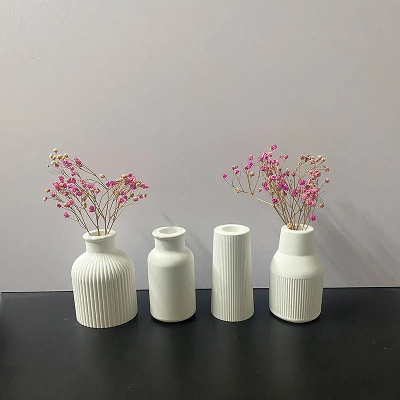 Circular Stripe Vase Silicone Mold