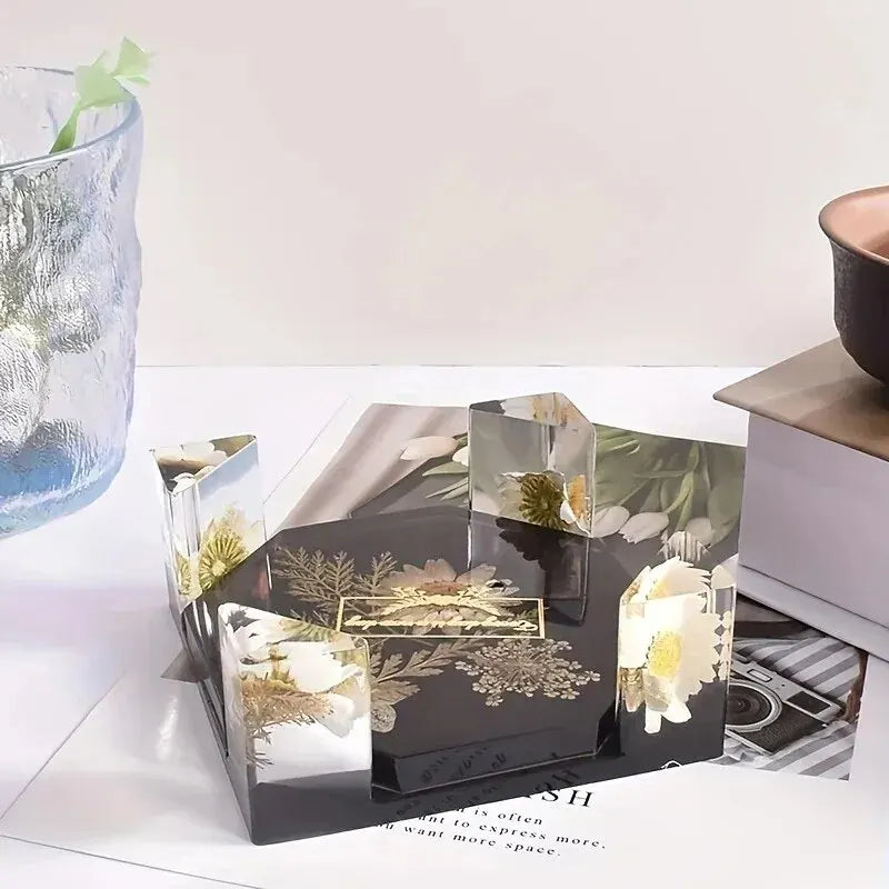 Coaster Resin Molds Set Include 1pc Coaster Storage Box Mold