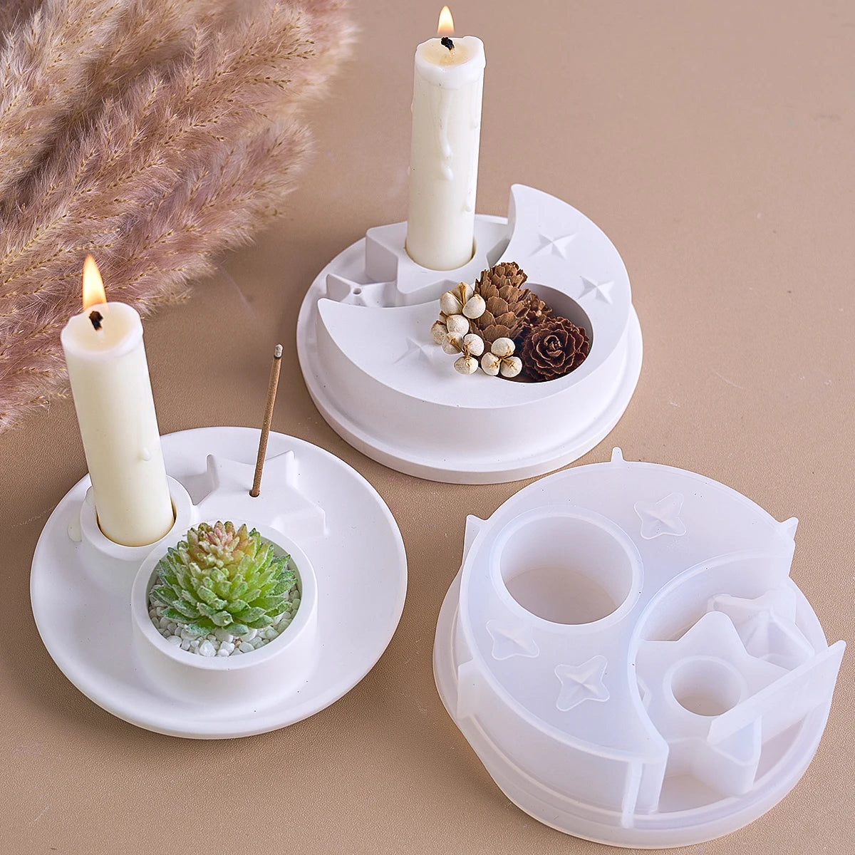 Incense Burner Candle Holder Silicone Mold