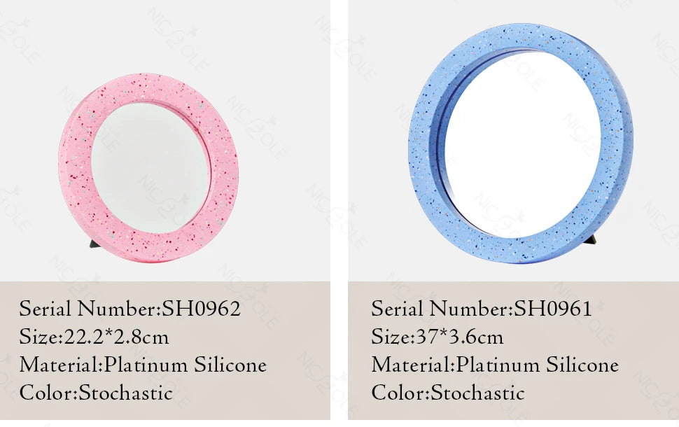 Nicole Circle Mirror Silicone Mold Concrete Casting