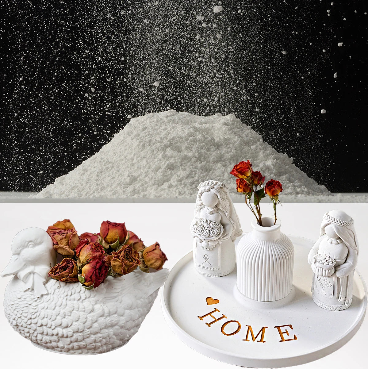 300g/500g/1000g Gypsum Powder High Density Casting Resin