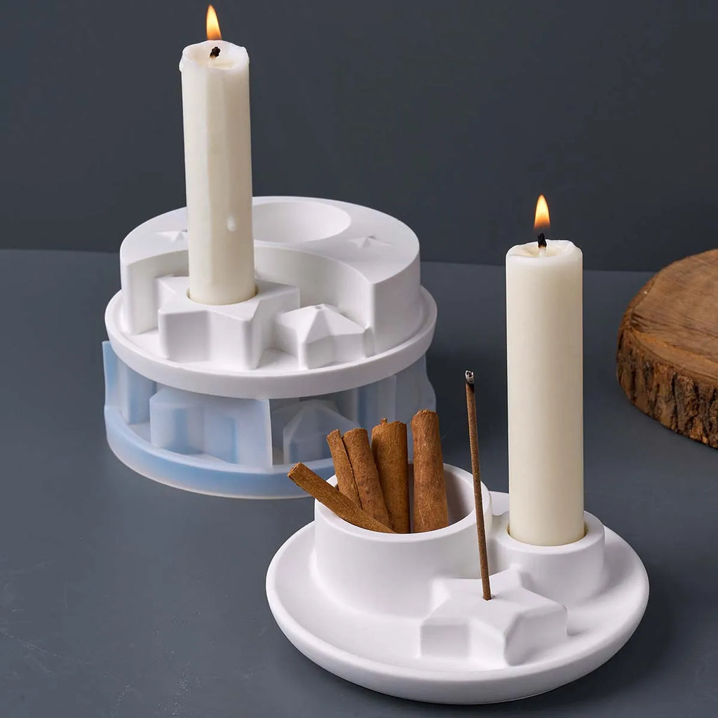 Incense Burner Candle Holder Silicone Mold