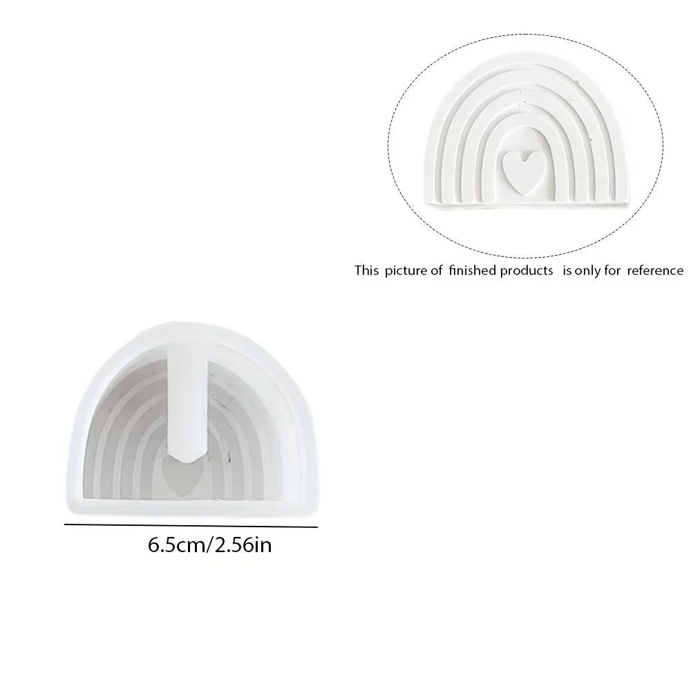 Mini Silicone Vase Molds-Heart,Flower,Rainbow House Shapes