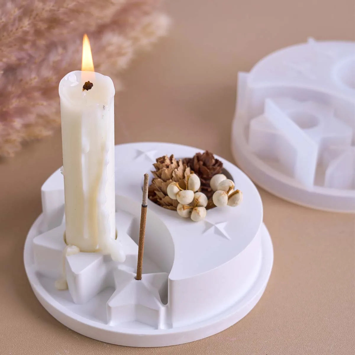 Incense Burner Candle Holder Silicone Mold