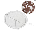 Rolling Tray Mold Resin Large Round Serving Tray Mold with