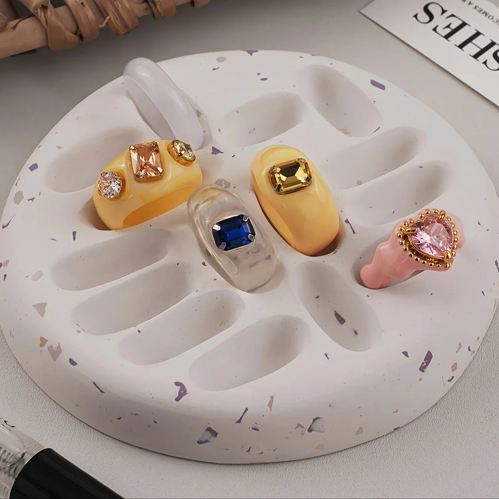 Resin Casting Molds: 1-piece round, irregular-shaped