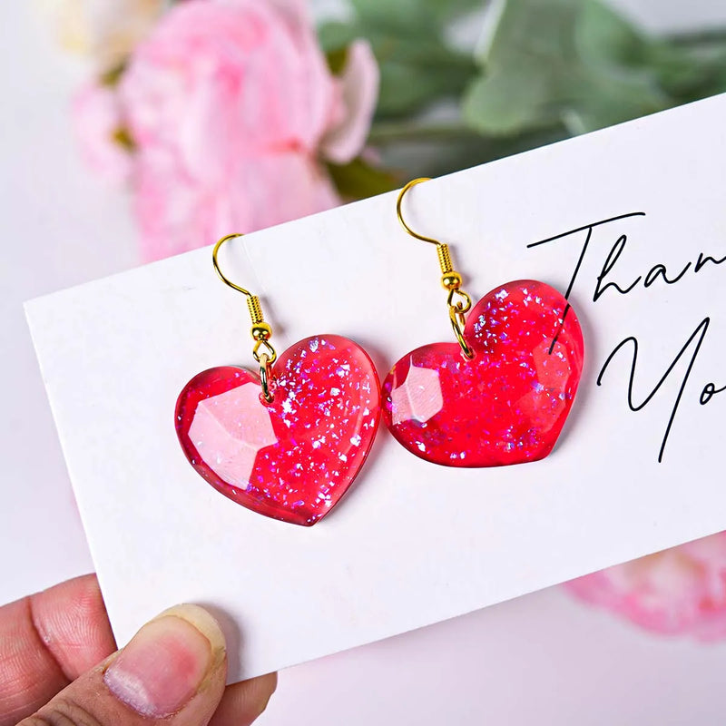 Heart Shape Earring Pendant Silicone Mold Love Series